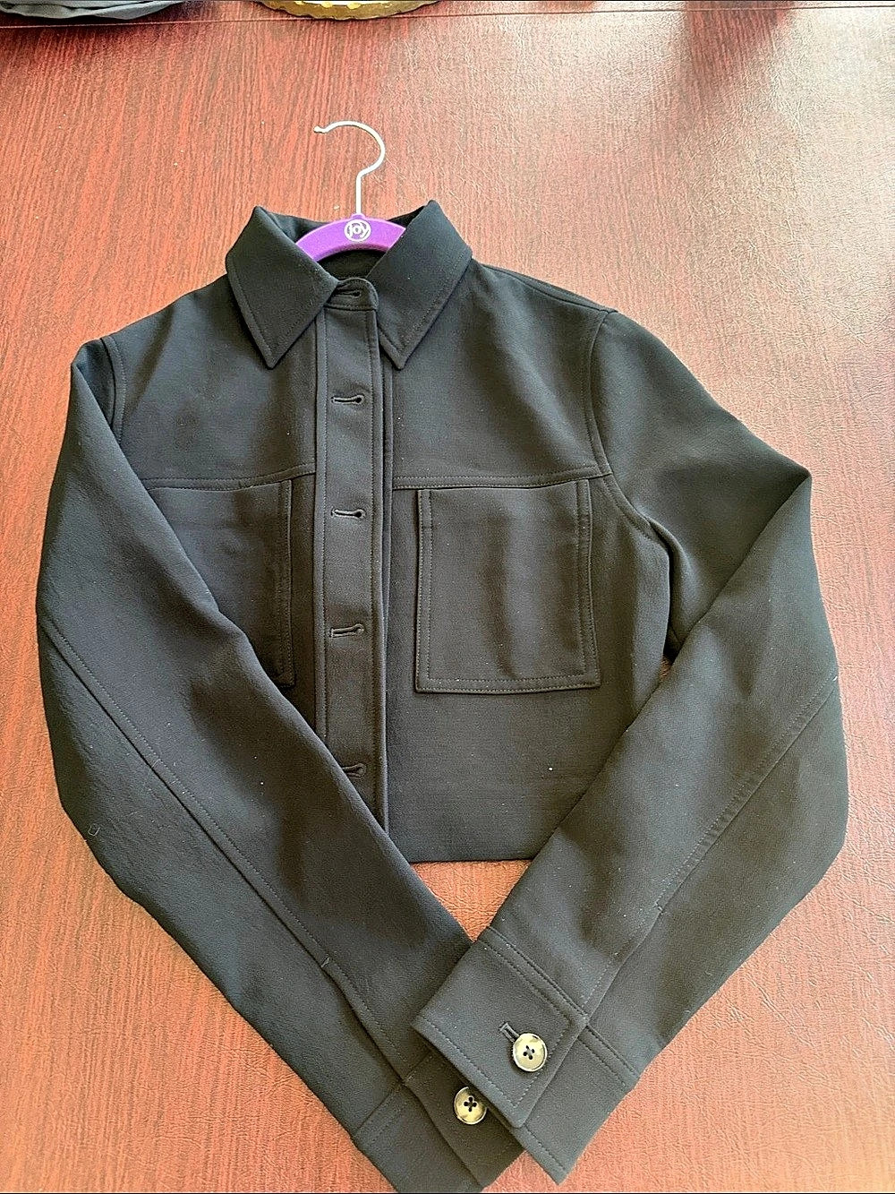 Wilfred By Aritzia Little Cropped Jacket in Black XXS NWT